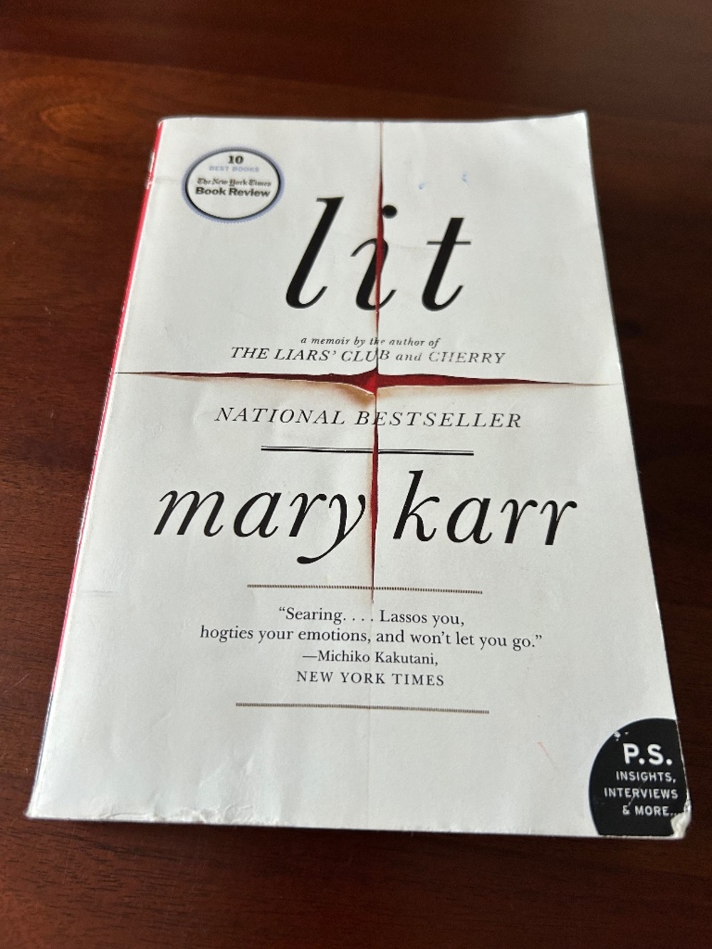 Lit A Memoir by Mary Karr Paperback Book National Bestseller The Liars Club